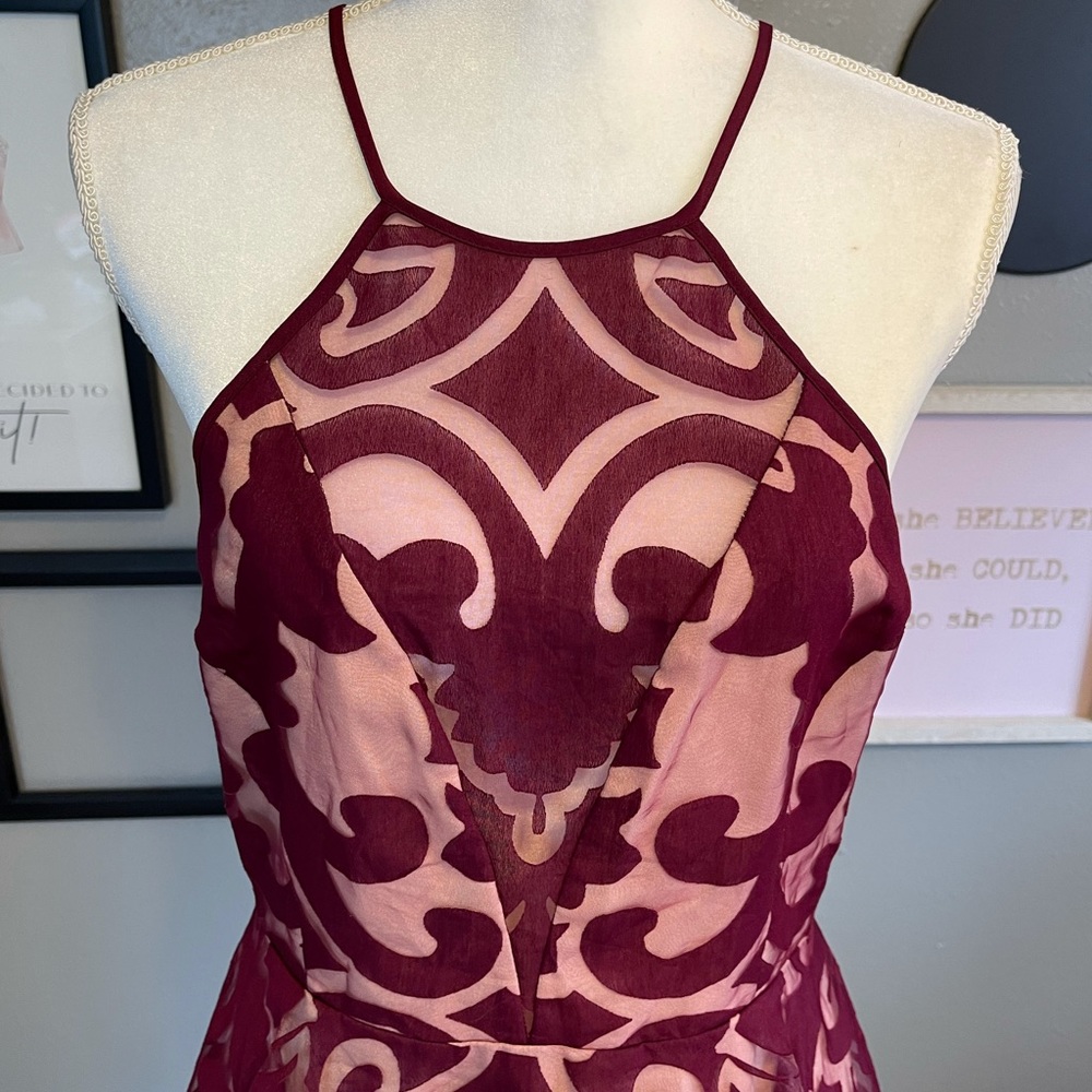 Keepsake Romantic Rebel Burnout Lace Dress L - Picture 7 of 13